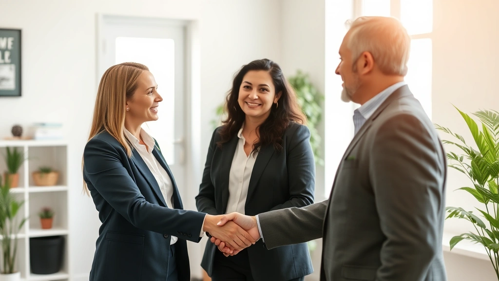 wake county real estate tax bill - 
Professional woman in business attire meeting with homeowner in bright office, 
