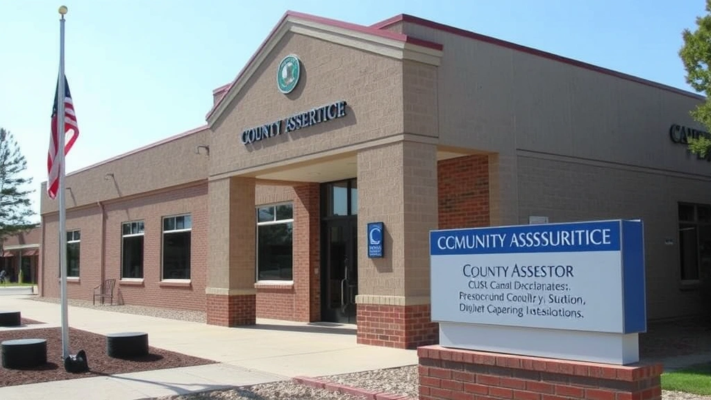 warren county property tax - 
County assessor office building exterior with official signage and flagpole
