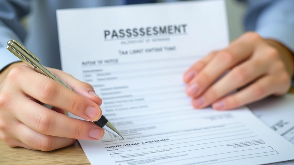 waukesha county property tax records - 
Hands holding property deed and tax assessment notice with pen ready to sign
