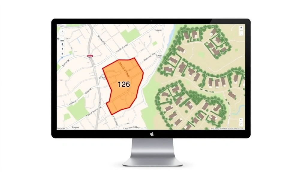wayne county tax map - 
Digital map display showing property parcels and boundaries with highlighted re