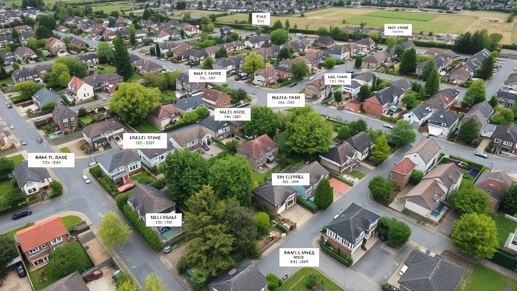 what are ad valorem taxes - 
Aerial view of residential neighborhood with diverse homes showing property val