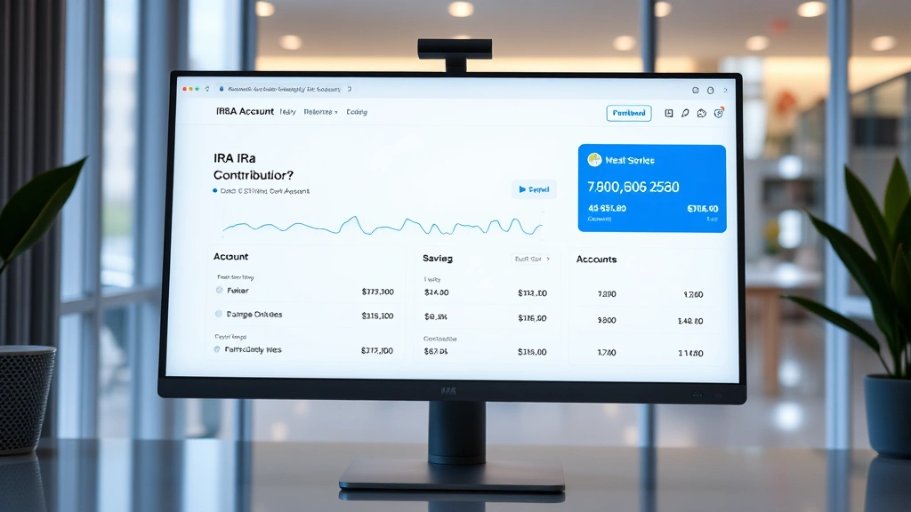 what is a 5498 tax form - 
Modern computer screen displaying IRA account dashboard with contribution histo