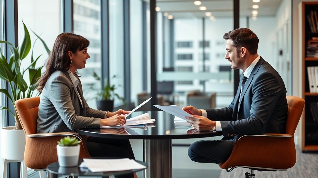 what is a tax warrant - 
Modern office meeting between tax attorney and client reviewing legal documents