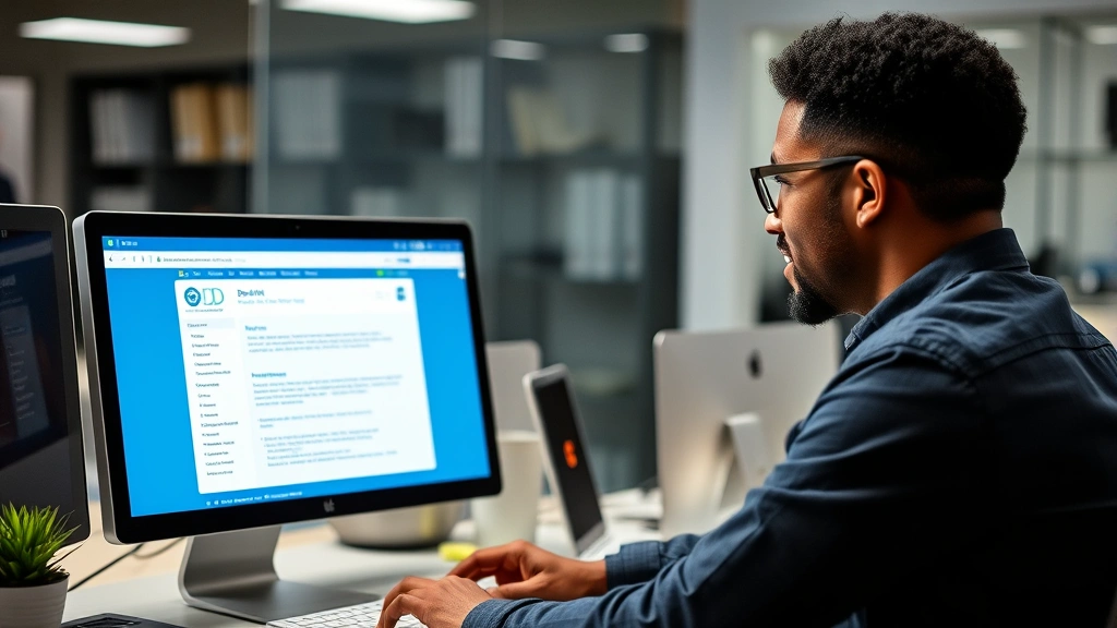 what is ca sdi tax - 
Diverse male employee in office looking at computer screen showing EDD benefit 