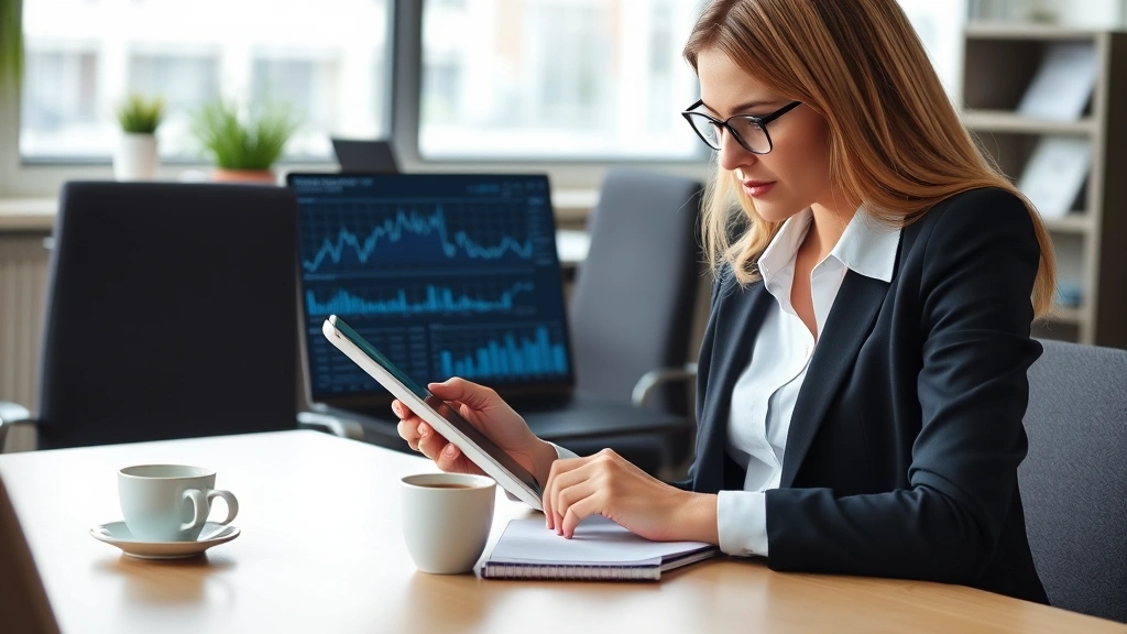 what is mass sales tax - 
Professional woman analyzing financial data on tablet with coffee and notepad i