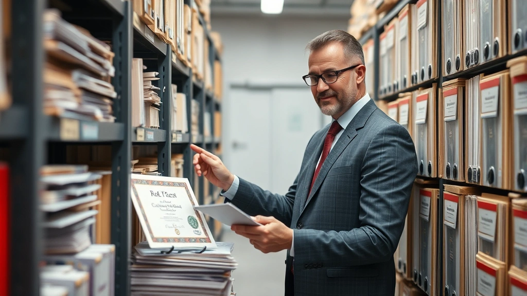 what is michigan sales tax - 
Business owner organizing resale certificates and inventory records in filing s