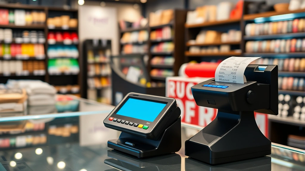 what is north carolina sales tax - 
Retail checkout counter with credit card reader and receipt printer in a contem
