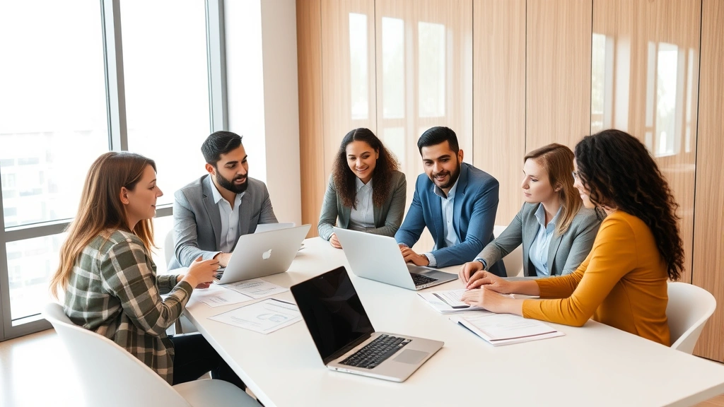 what is the best ai accounting software for taxes - 
Modern diverse team in business casual attire having discussion around conferen