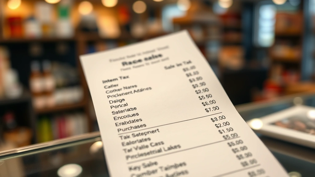 what is the sales tax in los angeles - 
Close-up of retail receipt showing itemized purchases with sales tax breakdown,