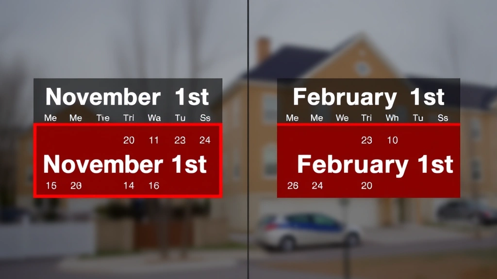 when is california property tax due - 
Split-screen showing calendar dates November 1st and February 1st highlighted i