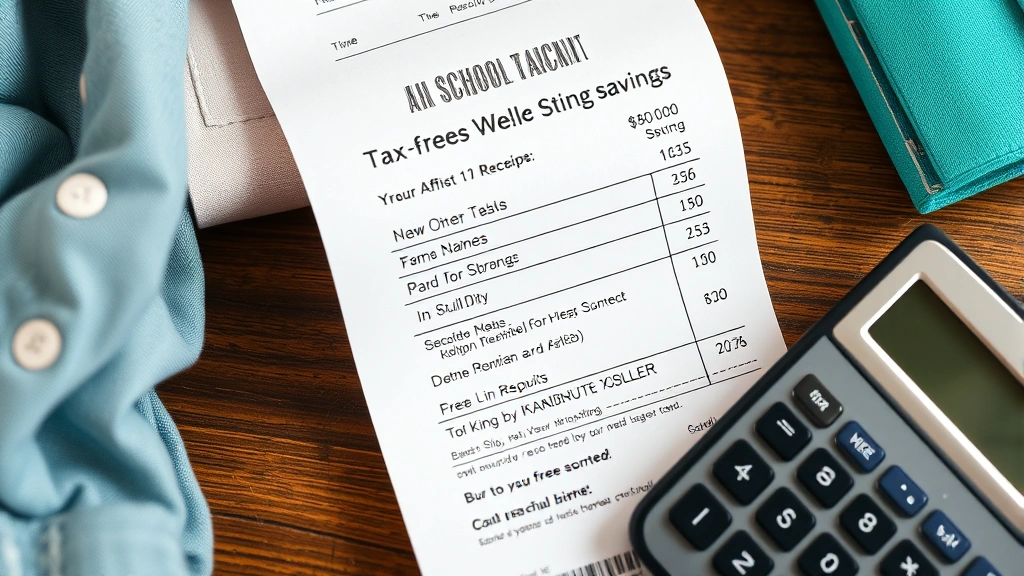 when is the tax free weekend in tn - 
Close-up of receipt showing tax-free weekend savings on clothing and school ite