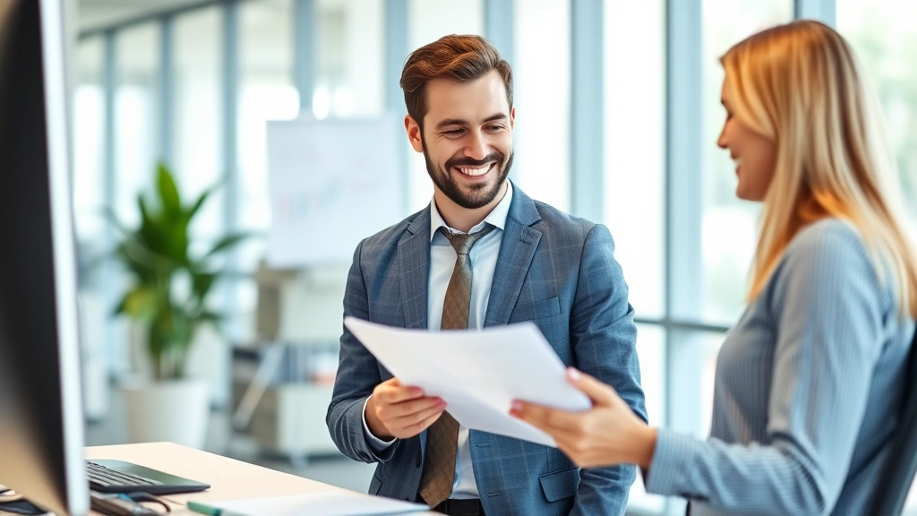 where is my ks state tax refund -
Friendly male accountant in business casual attire explaining tax information t