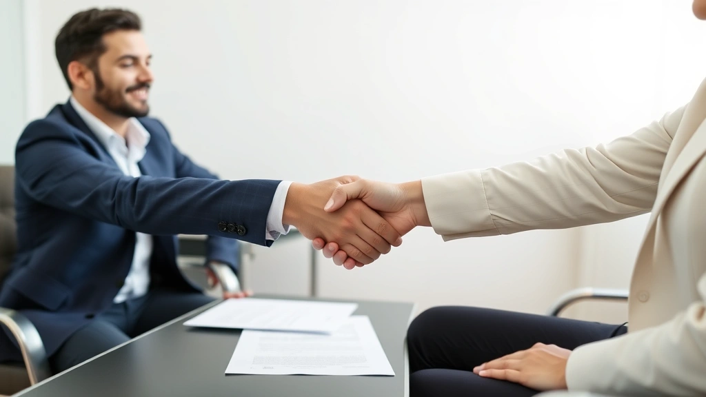 who claims child on taxes - 
Two parents shaking hands in mediation office with custody agreement papers vis