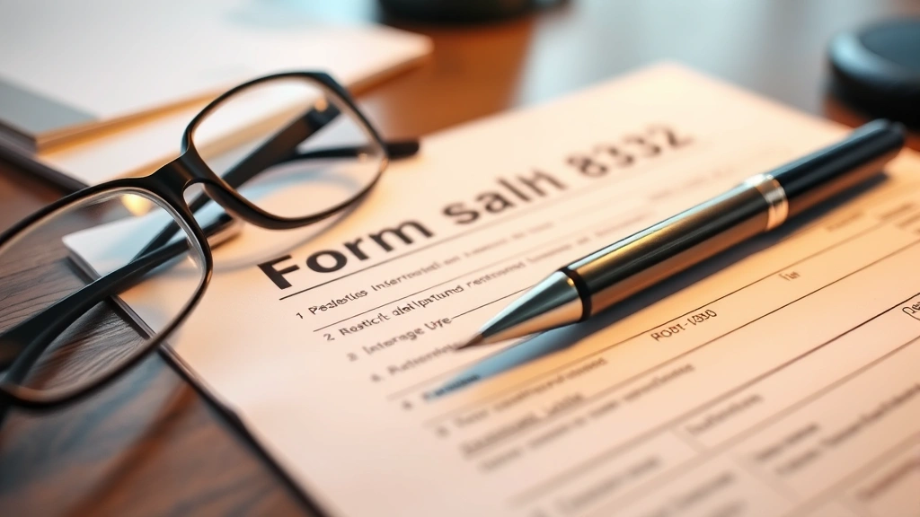 who claims child on taxes - 
Close-up of Form 8332 document with pen and reading glasses on desk, warm profe