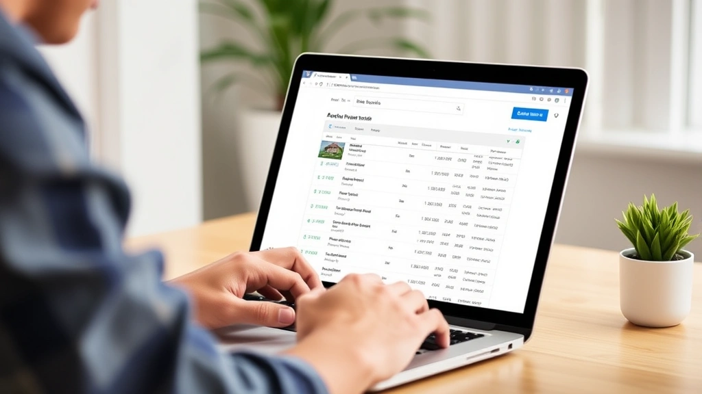 winnebago tax records wi - 
Person using laptop to search online property records database with satisfied e