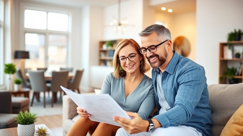 www fairfaxcounty gov taxes - 
Diverse couple reviewing home assessment paperwork together in living room, con