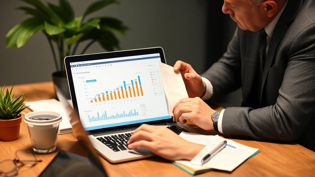 280g tax code -
CFO and tax advisor discussing merger acquisition strategy with laptop showing