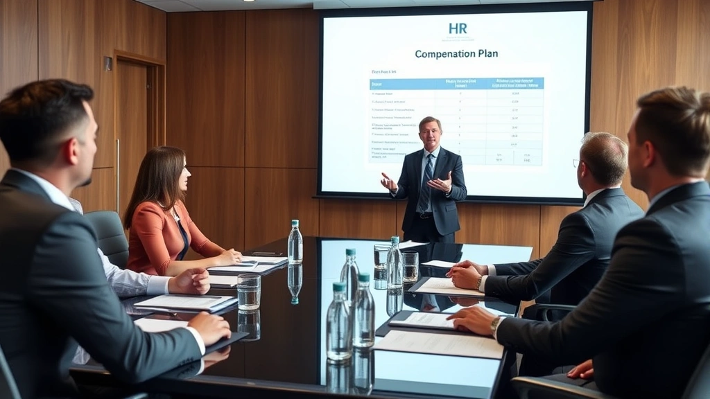 280g tax code -
HR professional presenting compensation plan to board of directors in formal co