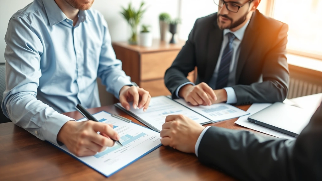 280g tax code -
Financial advisor explaining tax implications to concerned executive with docum