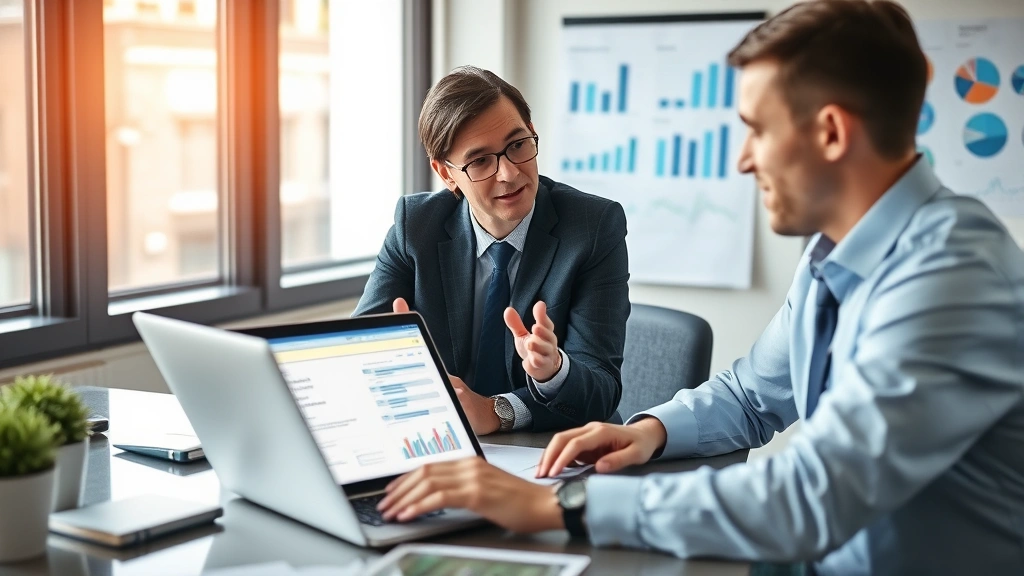 4942 tax code -
Financial advisor explaining compliance requirements to foundation manager usin