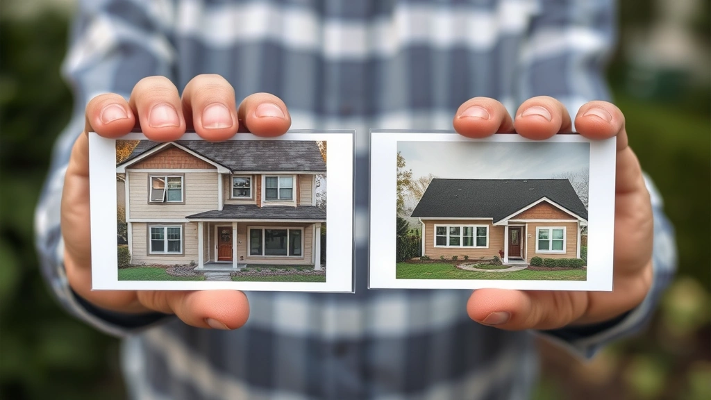 971 tax code -
Close-up of homeowner holding before-and-after photos of property damage for do