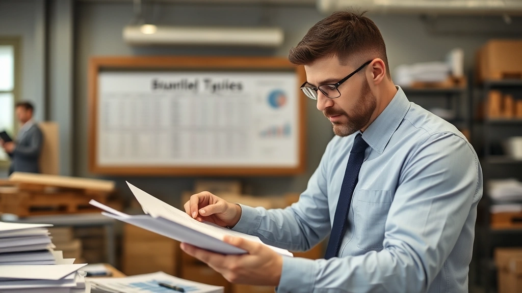 971 tax code -
Business owner reviewing financial records and depreciation schedules for disas