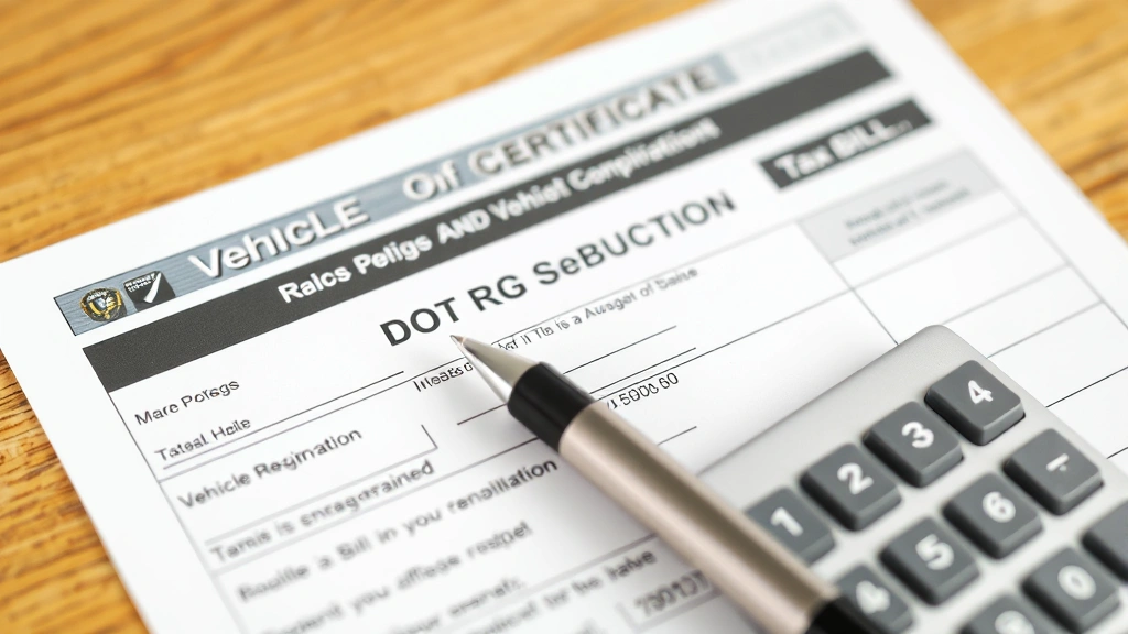 ad valorem tax on vehicles in georgia - 
Close-up of Georgia vehicle registration certificate and tax bill with calculat
