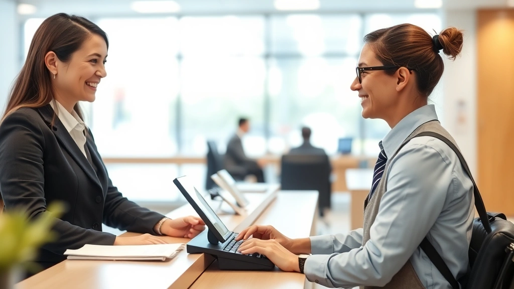 alachua county tax collector southwest branch -
Friendly tax collector staff member assisting customer at service counter in br