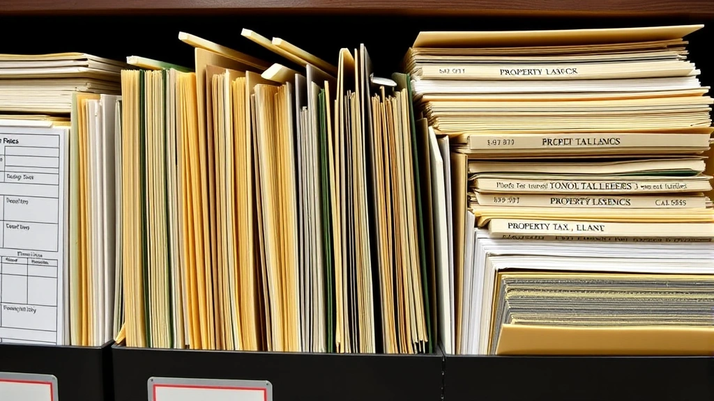 alachua county tax collector southwest branch -
Organized filing system with property tax records and folders in government off