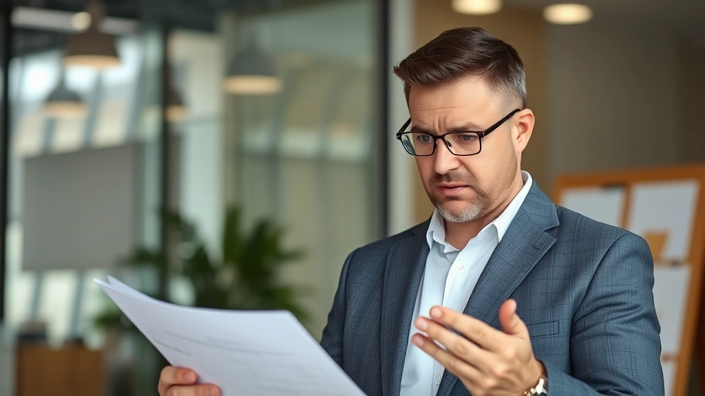 alachua county tax collector southwest branch -
Professional businessman reviewing property assessment documents with concerned