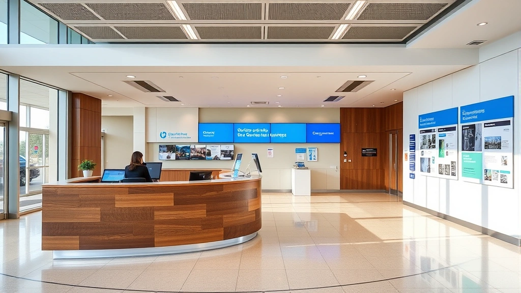 alachua county tax collector southwest branch -
Modern government office lobby with service counter and informational displays