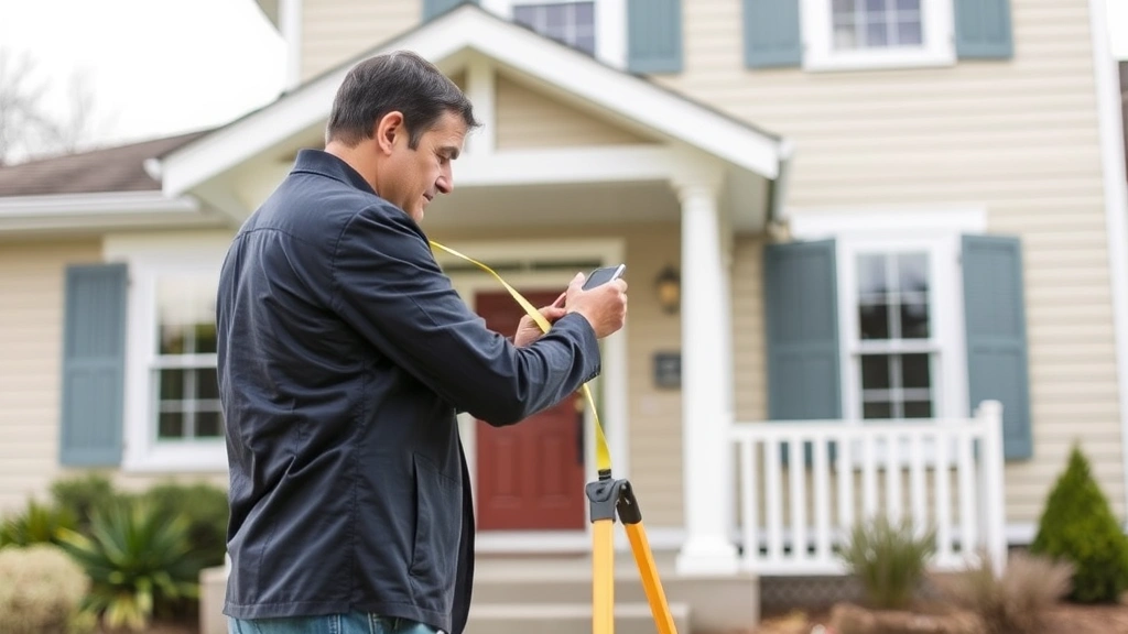 arapahoe county property taxes -
Professional appraiser taking measurements and photos of residential home exter