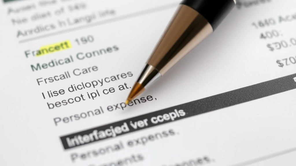 are assisted living expenses tax deductible -
Close-up of itemized medical billing statement with highlighted costs and pen,