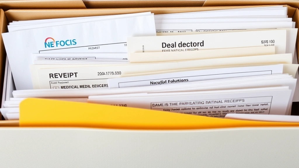 are assisted living expenses tax deductible -
Organized file folder with medical records, receipts, and tax documents neatly