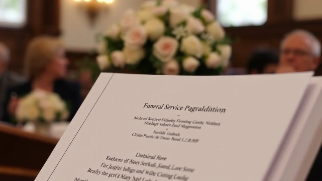 are funeral costs tax deductible - 
Detailed shot of funeral service program
