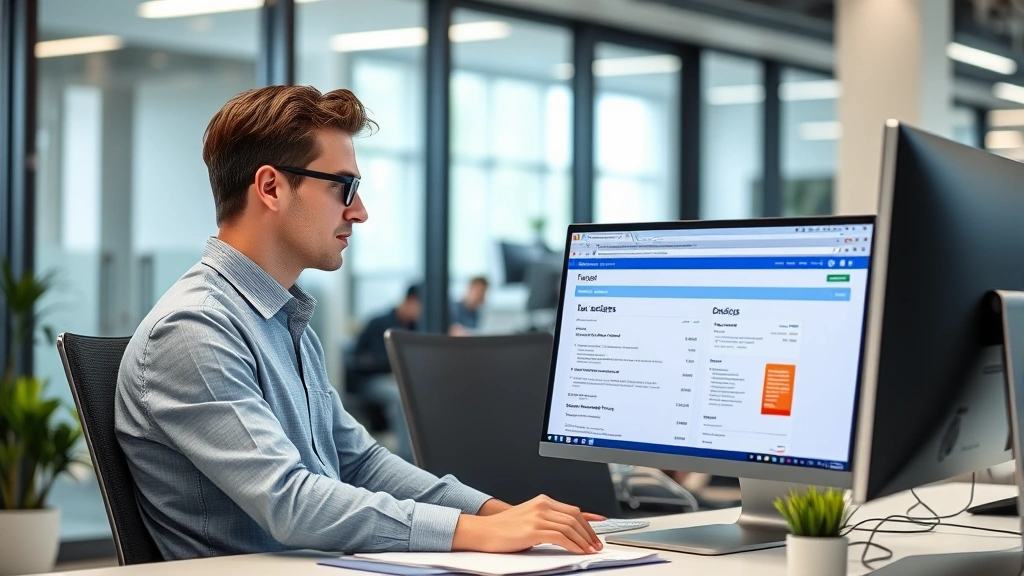 are political donations tax deductible for a business - 
Modern office setting with person at computer researching tax deductions, multi