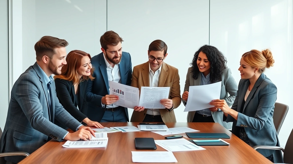 arizona automobile sales tax - 
Diverse group in business casual attire reviewing financial documents around co