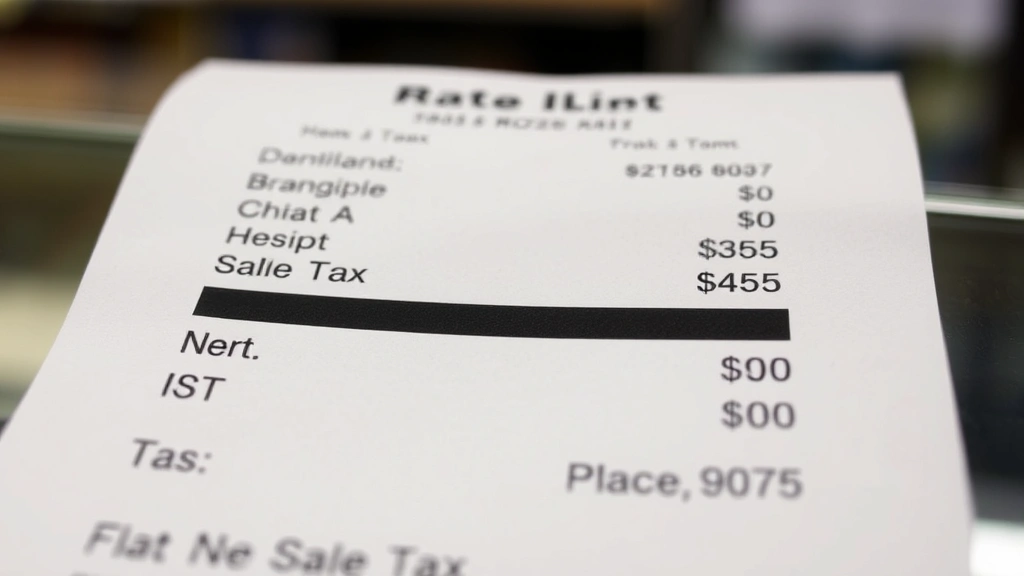 austin city sales tax - 
Close-up of retail receipt showing itemized purchases with sales tax calculatio