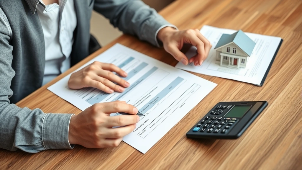 bradford tax institute - 
Real estate investor reviewing property documents and tax forms with a calculat