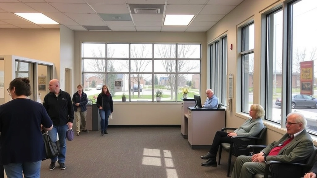 brevard tax collector appointment - 
Busy county tax office interior with multiple service windows and residents wai