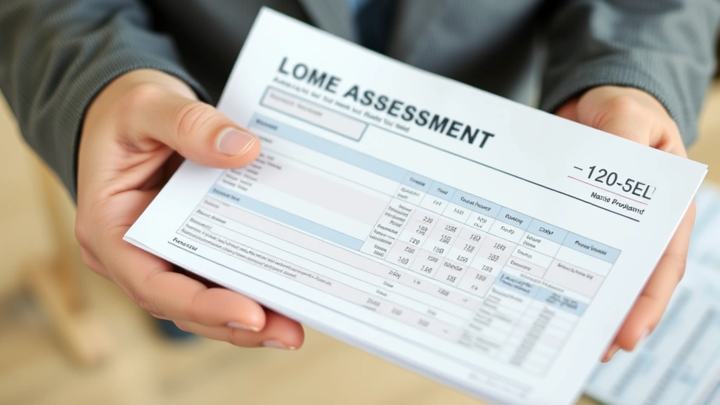 brunswick county tax bill search - 
Close-up of hands holding tax bill paperwork with property assessment details v