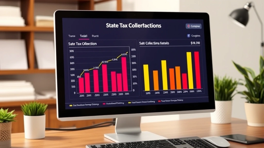 buc-ee's tax revenue - 
State tax revenue charts and graphs displayed on computer screen showing sales 