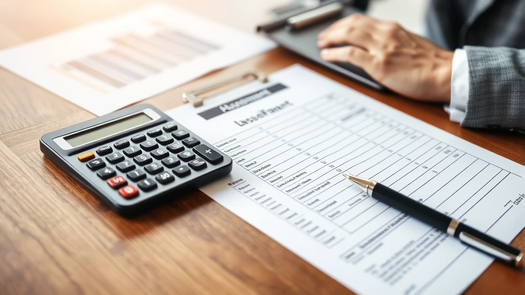 buc-ee's tax revenue - 
Commercial real estate property tax assessment document with calculator and pen