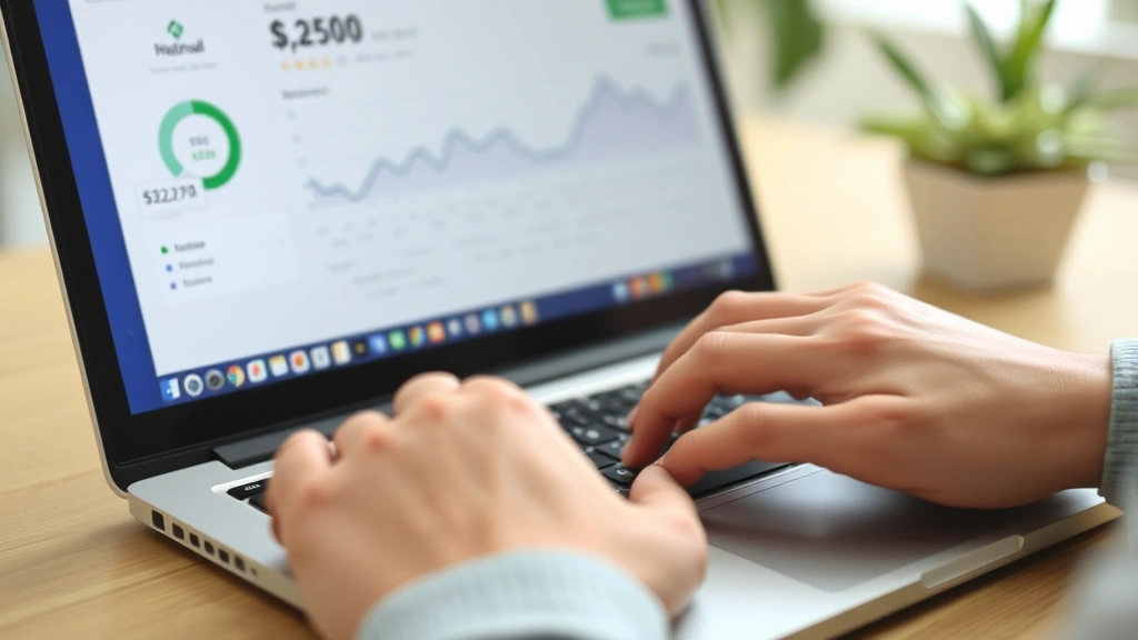 california income tax payment online - 
Close-up of hands entering payment information on laptop keyboard with financia