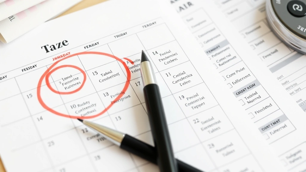 california income tax payment online - 
Calendar with circled tax deadline dates and pen, organized financial planning 