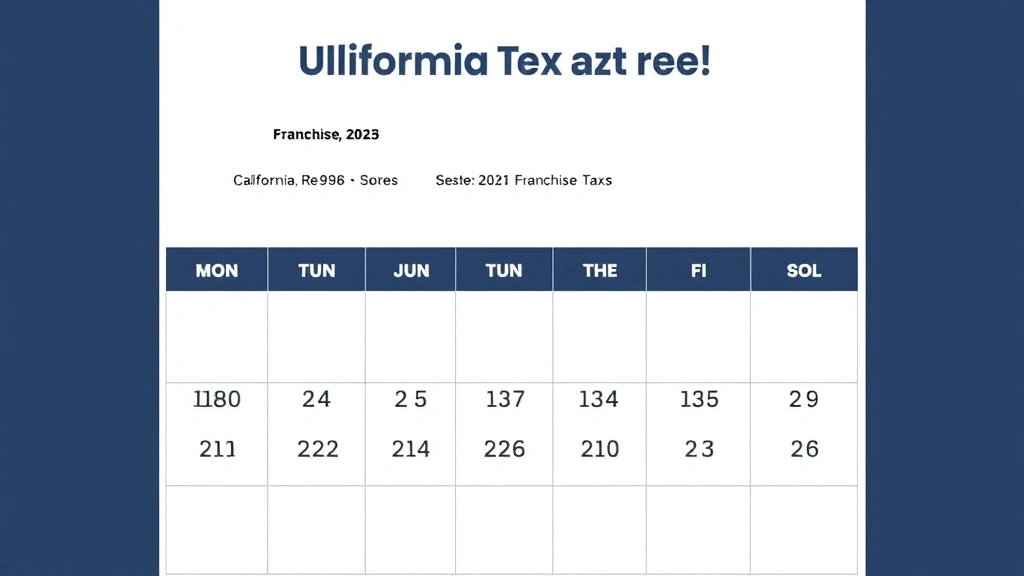 california llc tax -
California state tax deadline calendar with marked dates for franchise tax