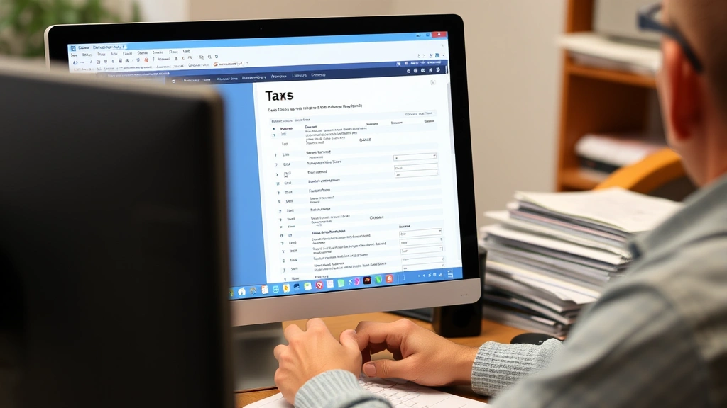 can you file taxes without working - 
Person using a computer to file taxes electronically, screen showing tax softwa