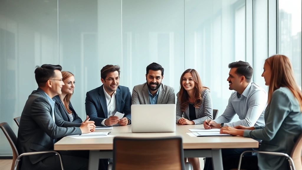 canton city income tax -
Diverse group in business casual clothing discussing financial planning around