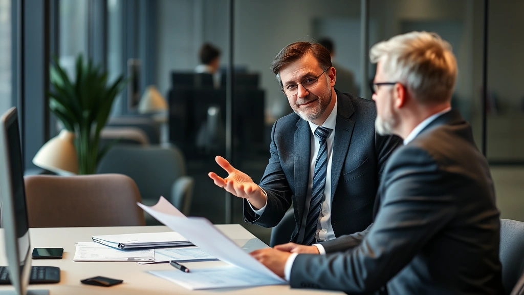 golden state tax training - 
CPA or tax professional in business attire explaining tax concepts to client in