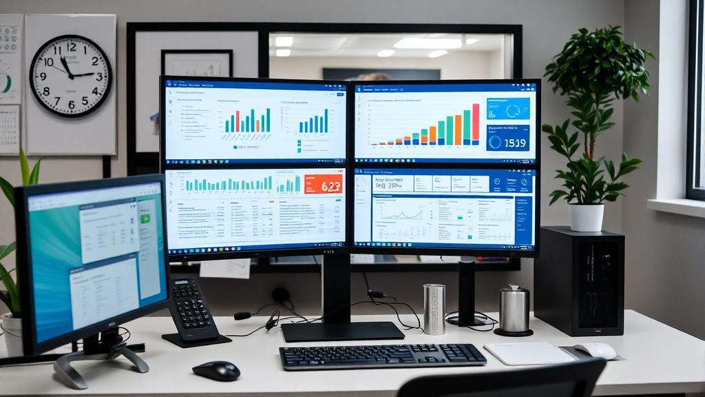granite tax connect - 
Organized office workspace with multiple monitors displaying tax software integ